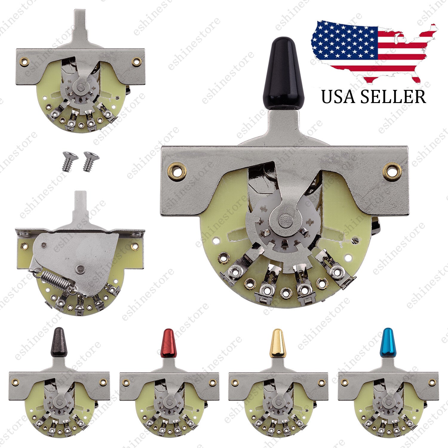Electric Guitar 5-Way Spring-action Lever Switch Pickup Selector for Start SQ