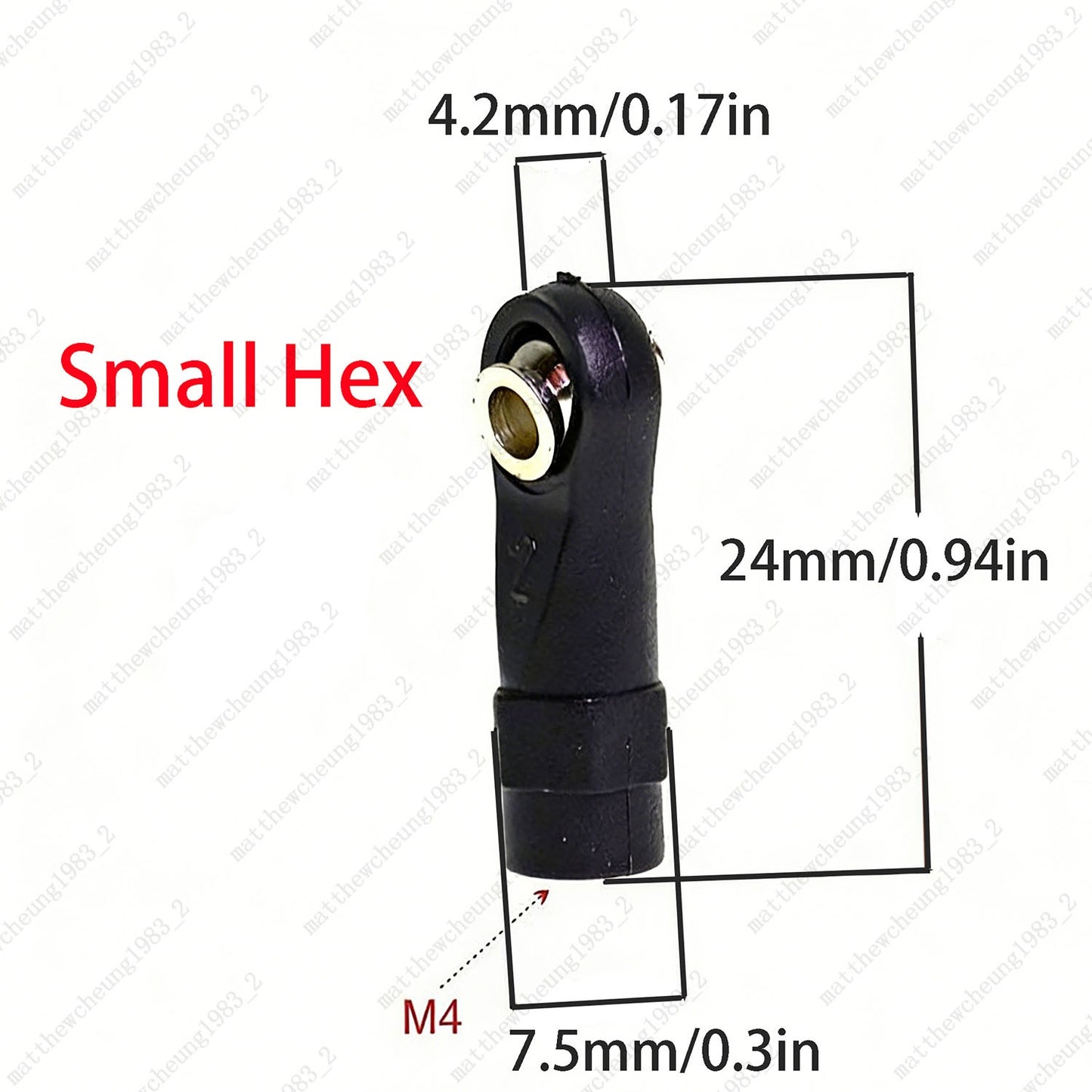 10PCS 1/10 M4 CW/CCW Precision Nylon Tie Rod Ball Head for RC - 4 Types Options
