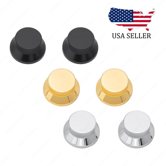 2x Metal Guitar Top Hat Volume Tone Knobs For Fender SQ PRS Tele 3 Color
