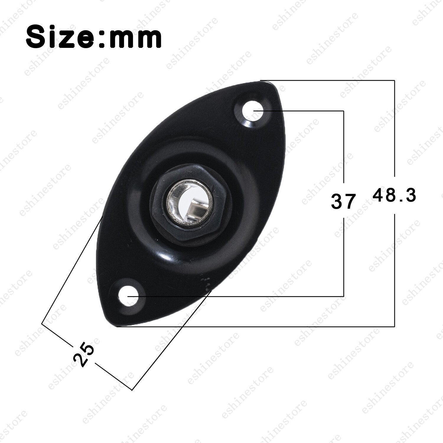 3 Colors Guitar Jack Plate Input Output Jackplate Oval For Telecaster Les Paul