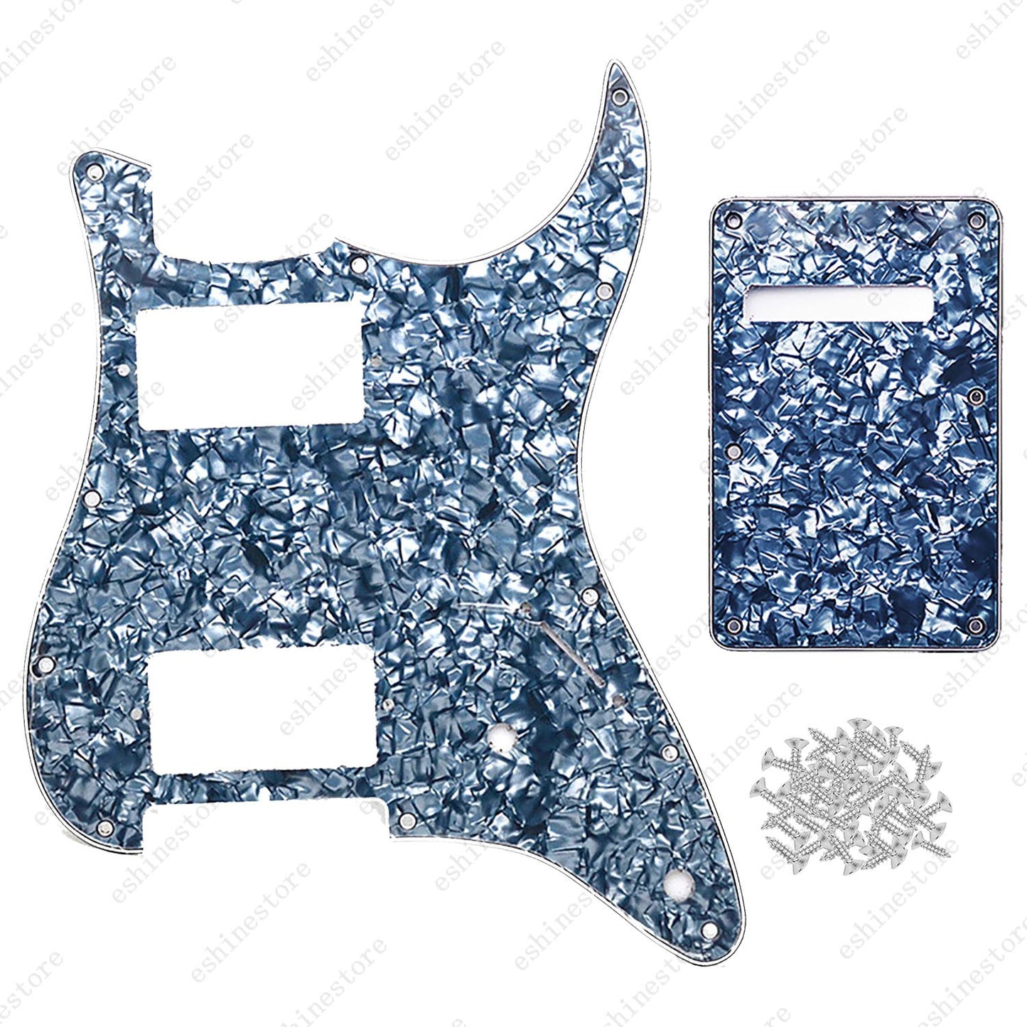11 Hole HH 3 Ply Guitar Pickguard & Back Plate Multi Colors For Stratocaster
