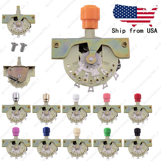 11 COLOR Guitar 3-Way Vintage Style Pickup Selector Switch w/ Tip For Tele ST