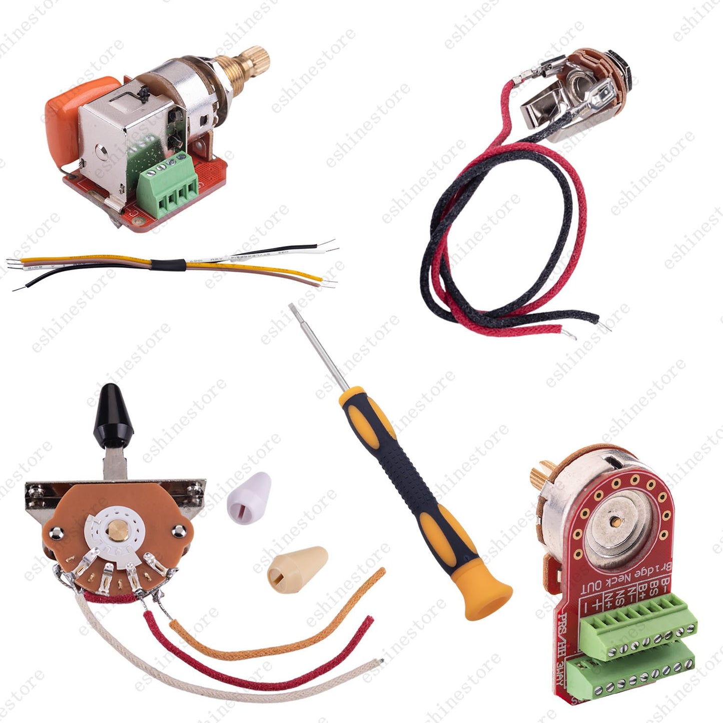 Solderless HH Wiring Harness Treble Bleed Circuit w/ Push-Push Coil Split for ST