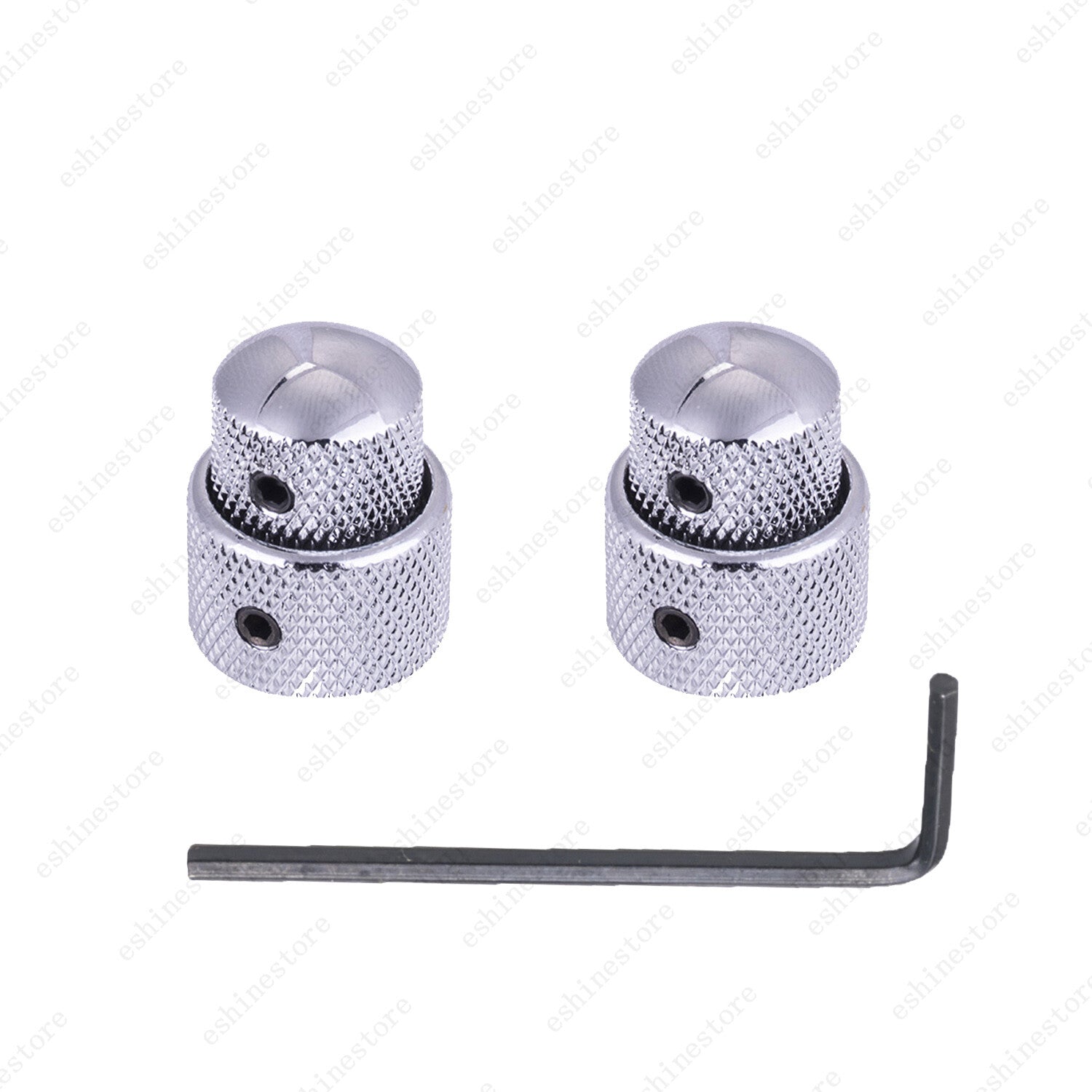 3 Color Metal Dual Concentric Stacked Control Guitar Bass Dual Knobs Black