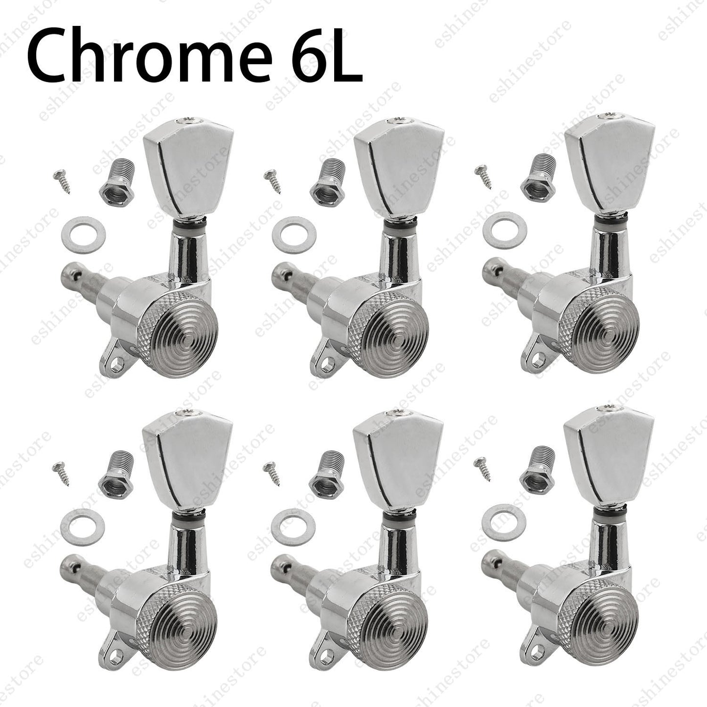 Electric Guitar Locking Tuners Tuning Pegs Machine Heads 1:18 L/R Inline