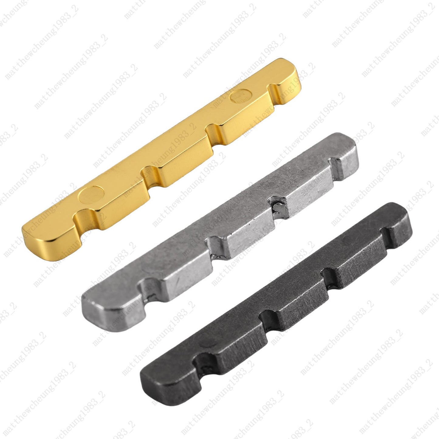 4 String Pre-slotted 42x5.5x4.5MM Brass NUT For Guitar Bass FLAT Bottom 3Colors