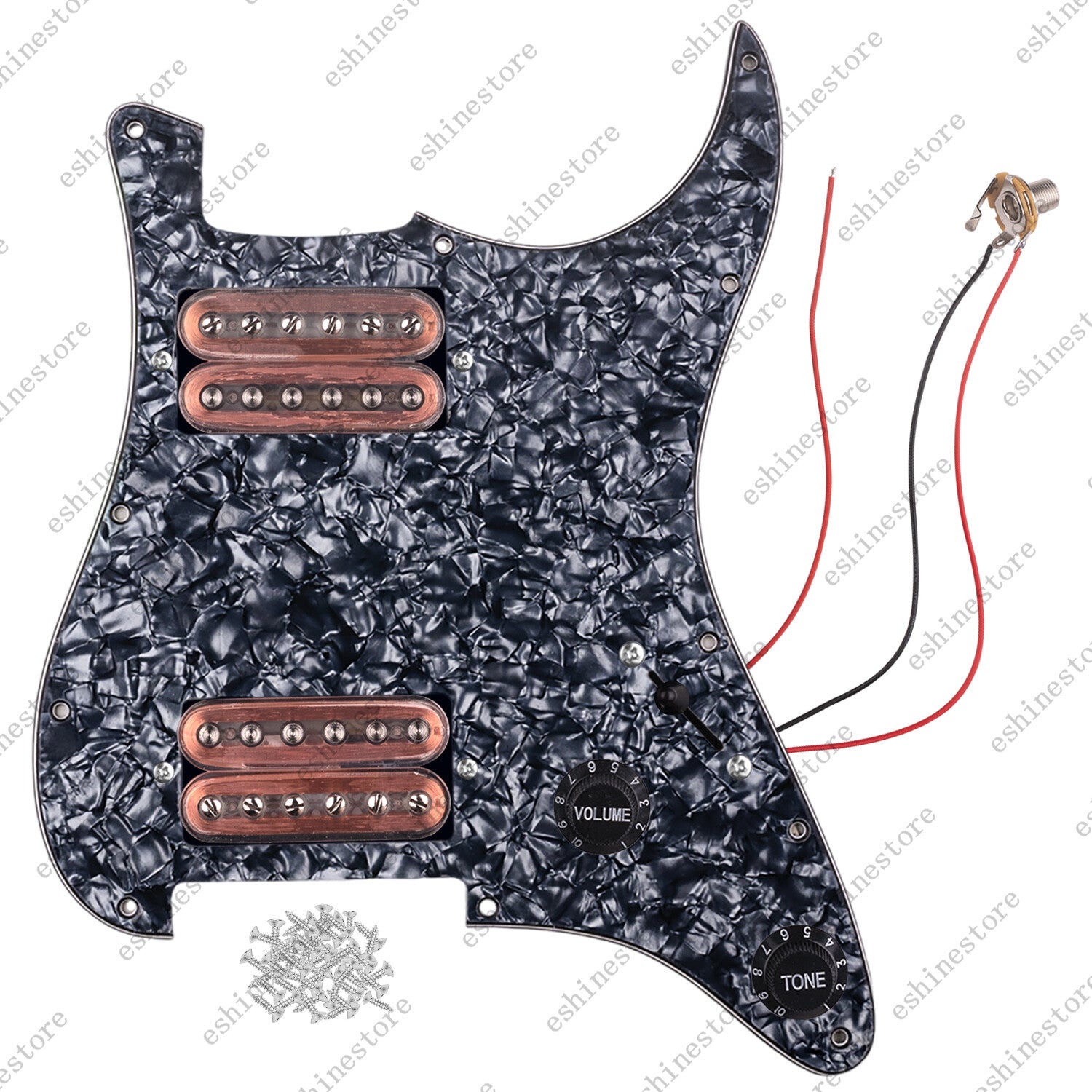 3Ply HH Loaded Prewired Guitar Pickguard Humbuckers Pickup Sets For ST Strat SQ