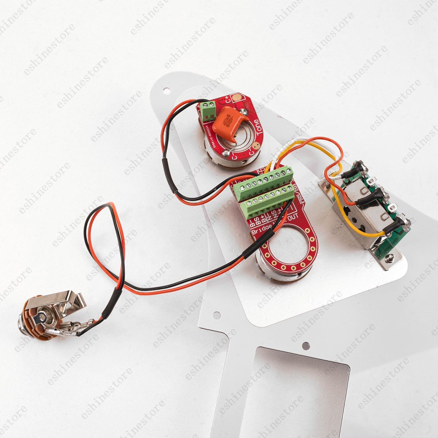 Solderless HH Wiring Harness 1 Volume 1 Tone 3-Way Switch with 3Tips for Strat