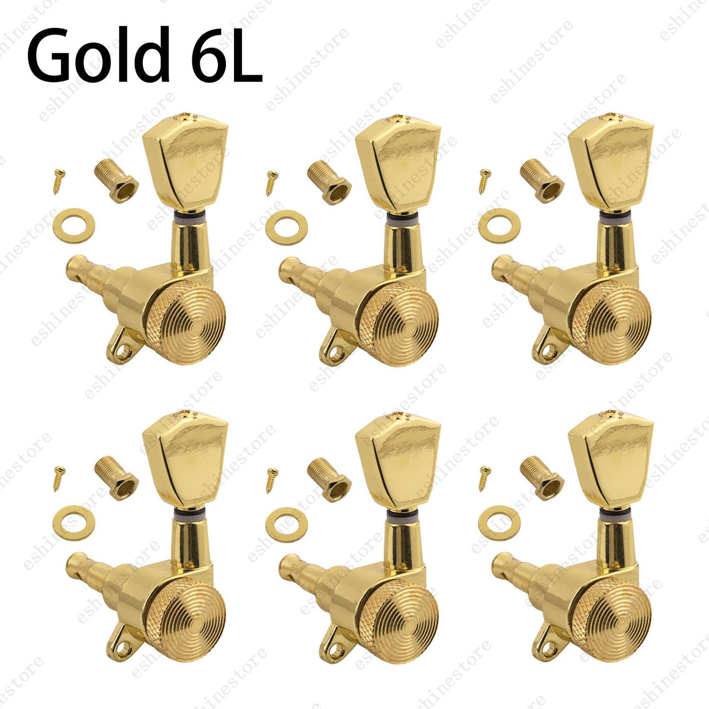 Electric Guitar Locking Tuners Tuning Pegs Machine Heads 1:18 L/R Inline