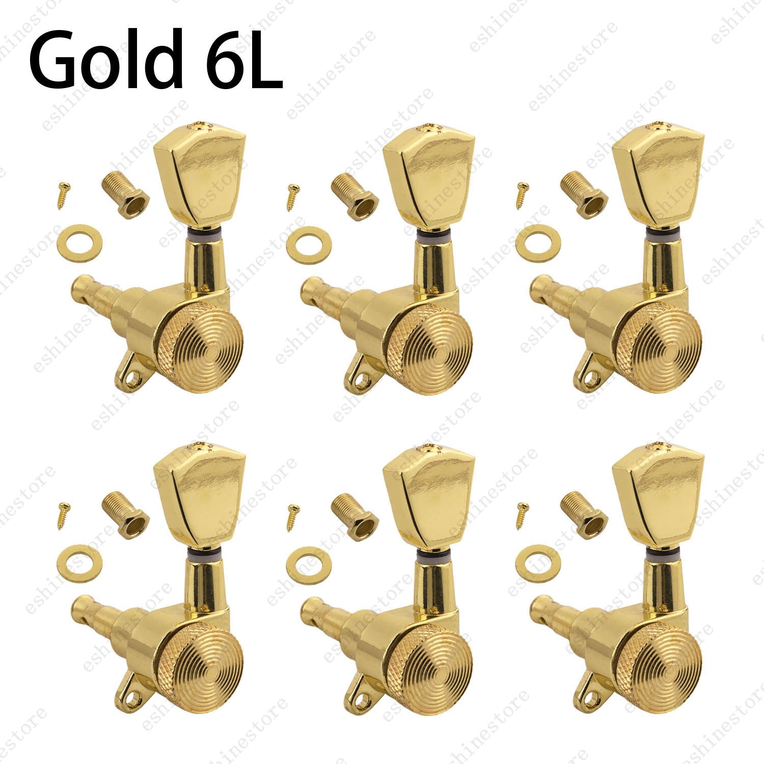 Electric Guitar Locking Tuners Tuning Pegs Machine Heads 1:18 L/R Inline