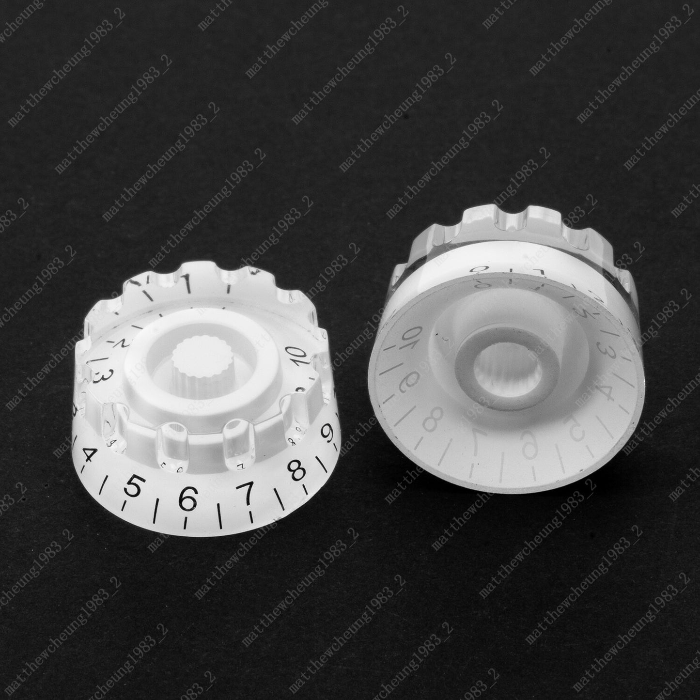 4x White LP Guitar Knurled Control Knobs Speed Metric Knob Fits Les Paul SG