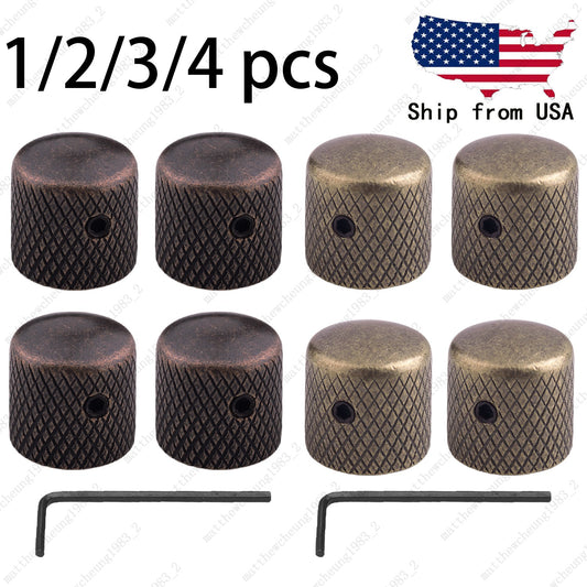 1/2/3/4 pcs 18-Splines Metal Guitar Dome Volume Tone Knob For Les Paul SG 2Color