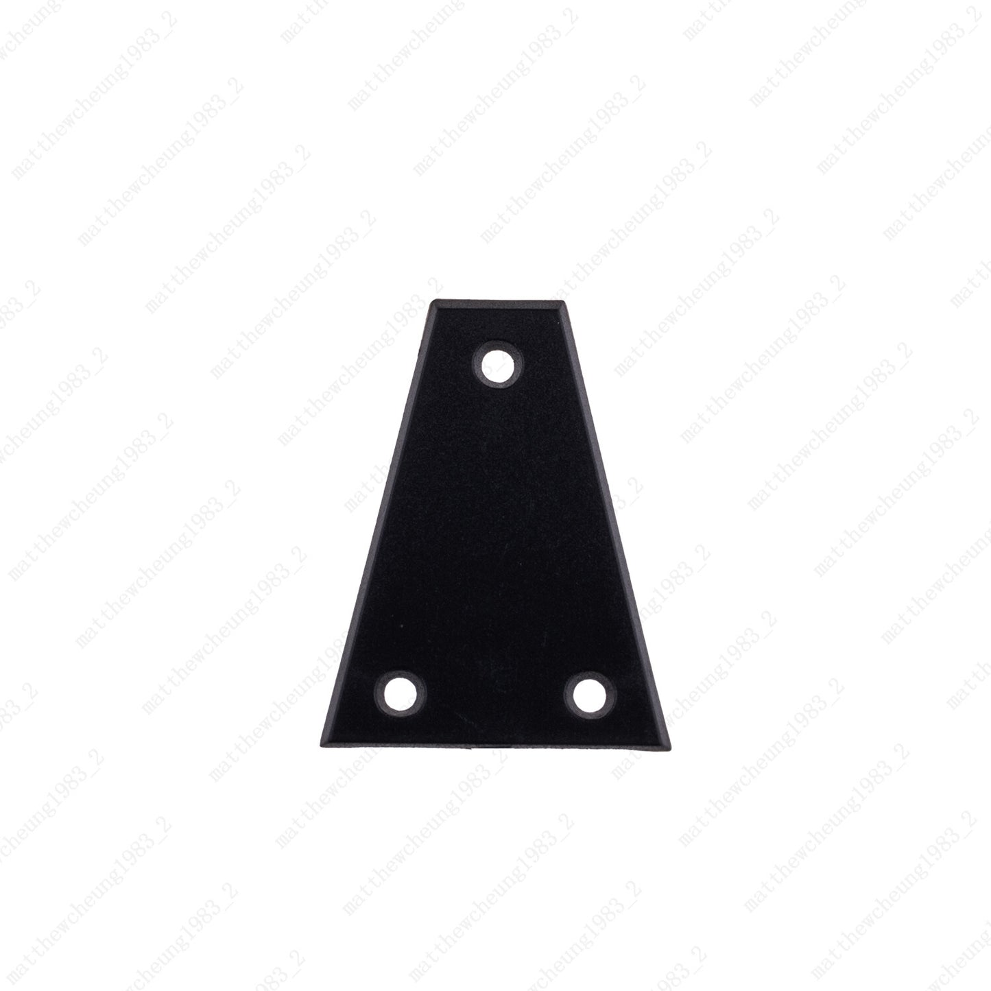 3 Holes Triangle Plastic Guitar Truss Rod Cover Plate in Black with Screws