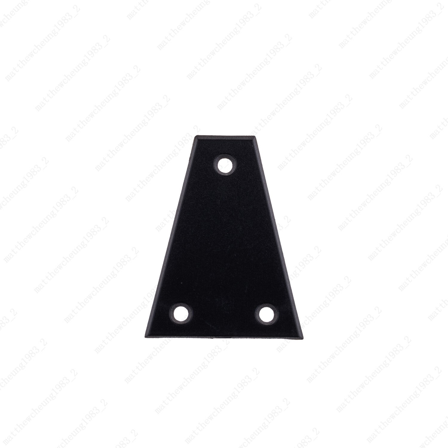 3 Holes Triangle Plastic Guitar Truss Rod Cover Plate in Black with Screws