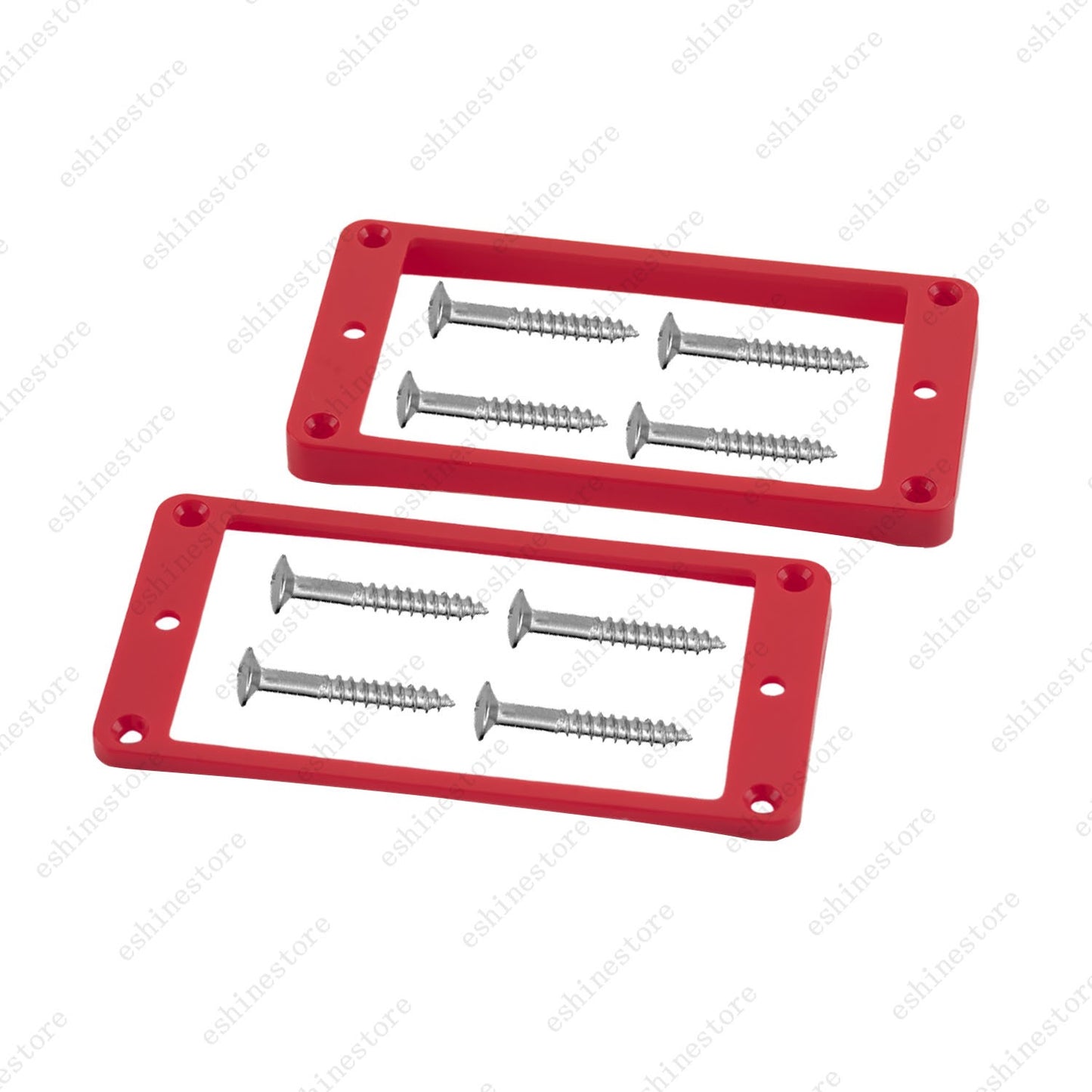 2 Pcs Plastic Guitar Humbucker Pickup Rings Curved Bottom Frame For Les Paul LP