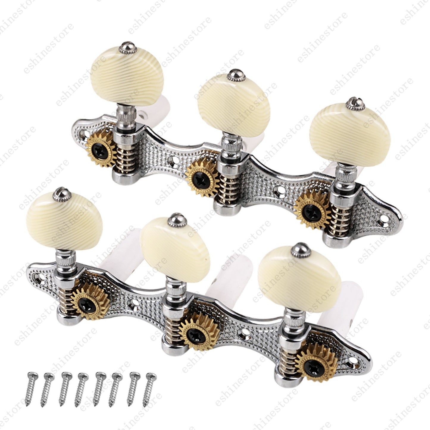 3Left + 3Right Guitar Tuner Machine 1:18 Ratio for Classical Guitar - Chrome