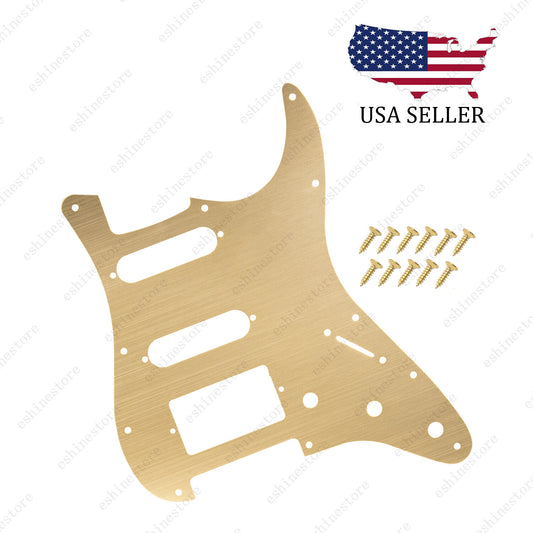 11-Hole Metal Matte Aluminum Anodized ST HSS Pickguard For Fender Rose Gold