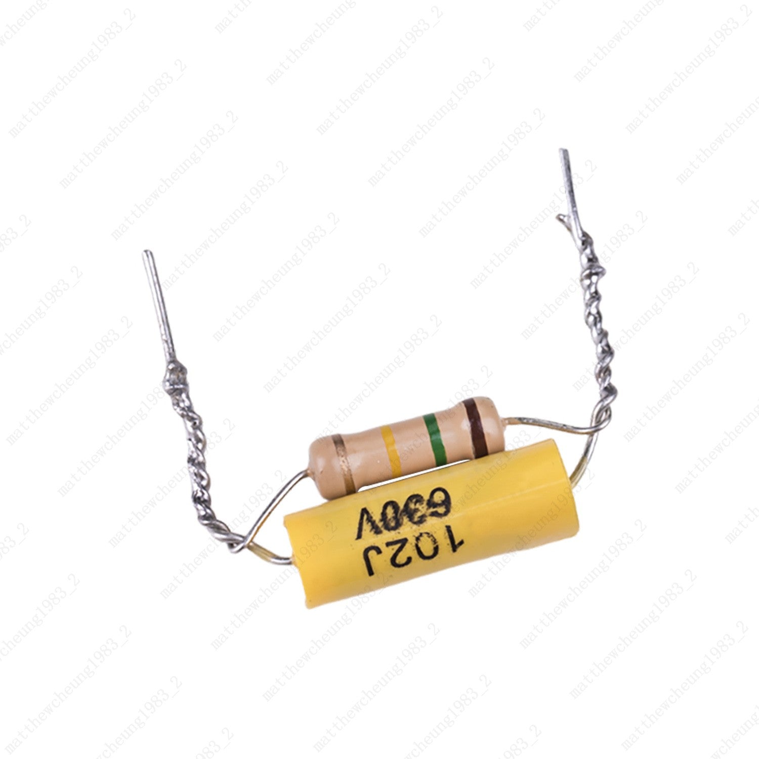 2x Treble Volume Bleed Circuit (Yellow Axial Film Cap .001uF Cap&150K Resistors)