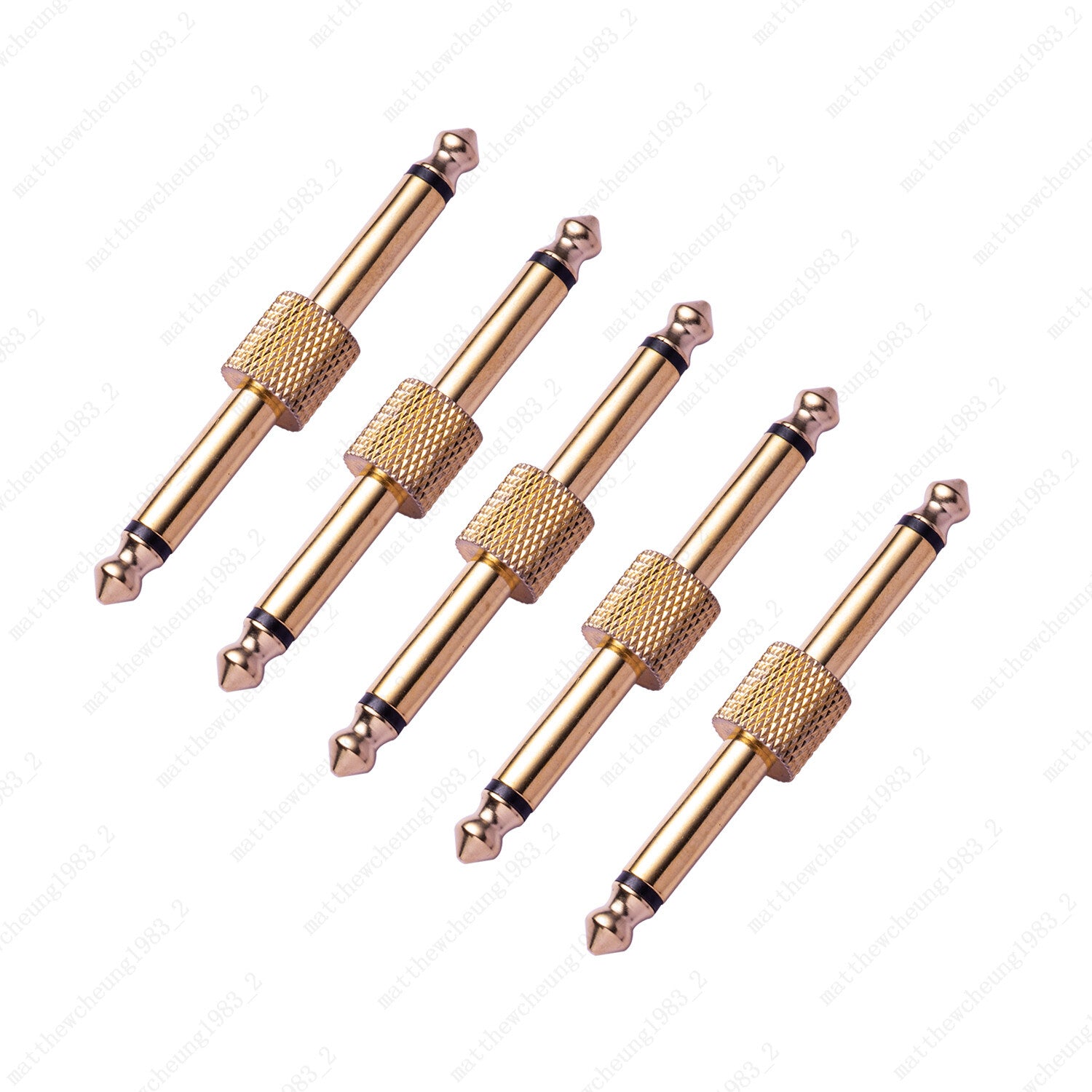 1/4 inch 6.3mm Guitar Effect Pedal Coupler Connector Audio Adaptors Connecting