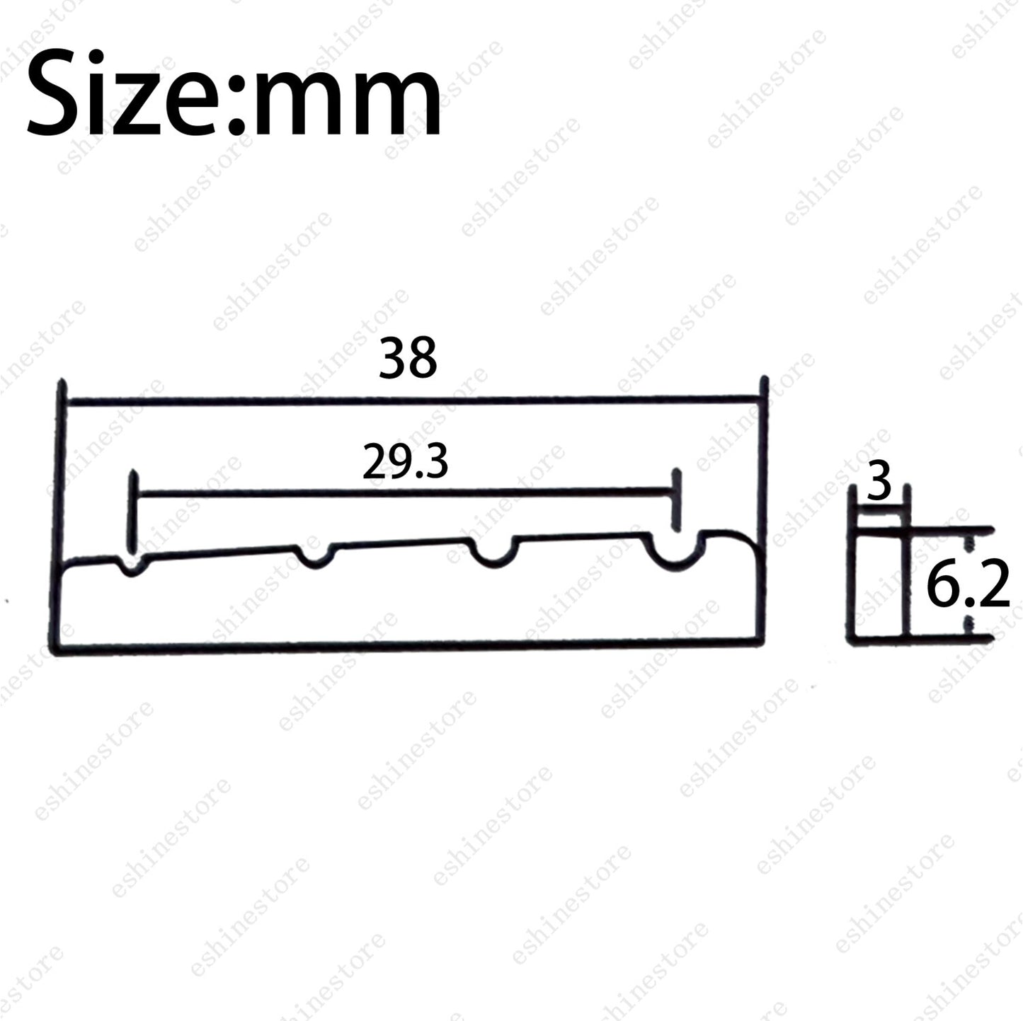 Pre-slotted 38mm 4 String Solid BRASS NUT For Fender JAZZ Bass FLAT Bottom