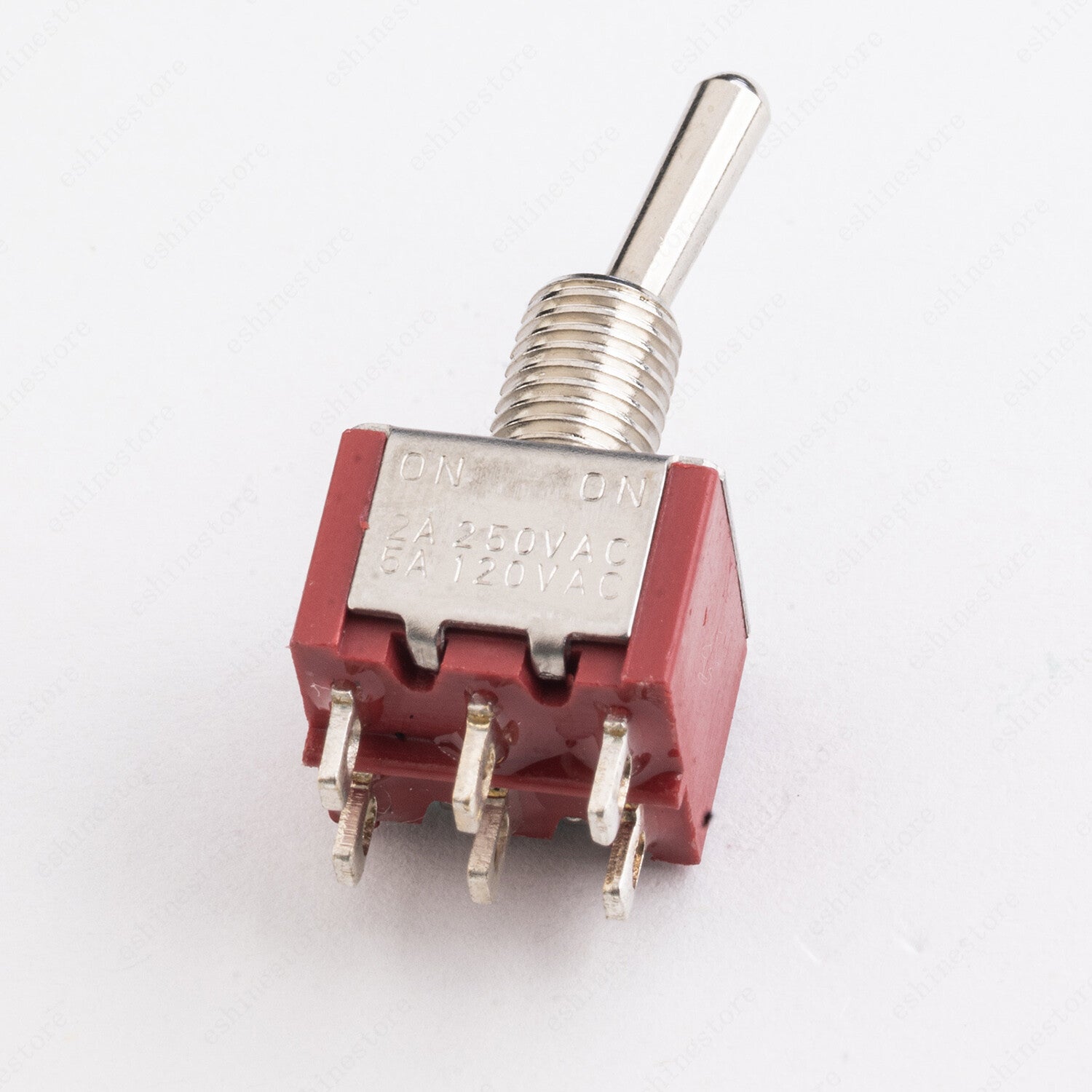 3 Pcs DPDT Red 2 Way 6 Pin ON ON Guitar Mini Toggle Switch Car/Boat Switches