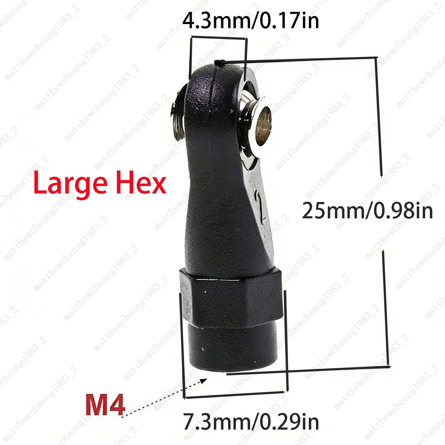 10PCS 1/10 M4 CW/CCW Precision Nylon Tie Rod Ball Head for RC - 4 Types Options