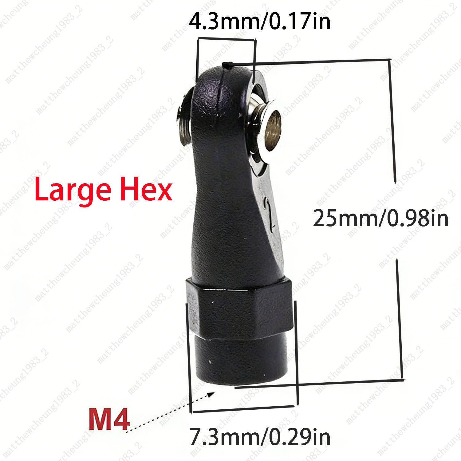 10PCS 1/10 M4 CW/CCW Precision Nylon Tie Rod Ball Head for RC - 4 Types Options