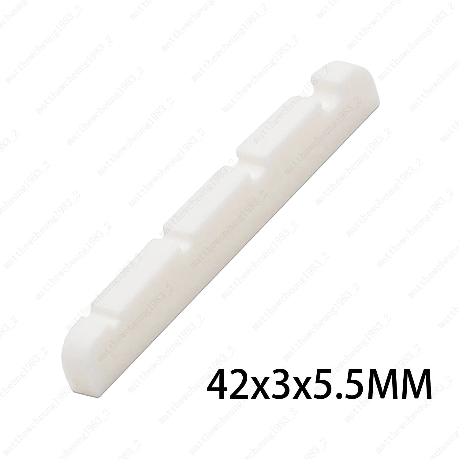 Bass Guitar 38/42mm Pre-Slotted Flat Bottom Bone Nut 4 Strings For P J Bass