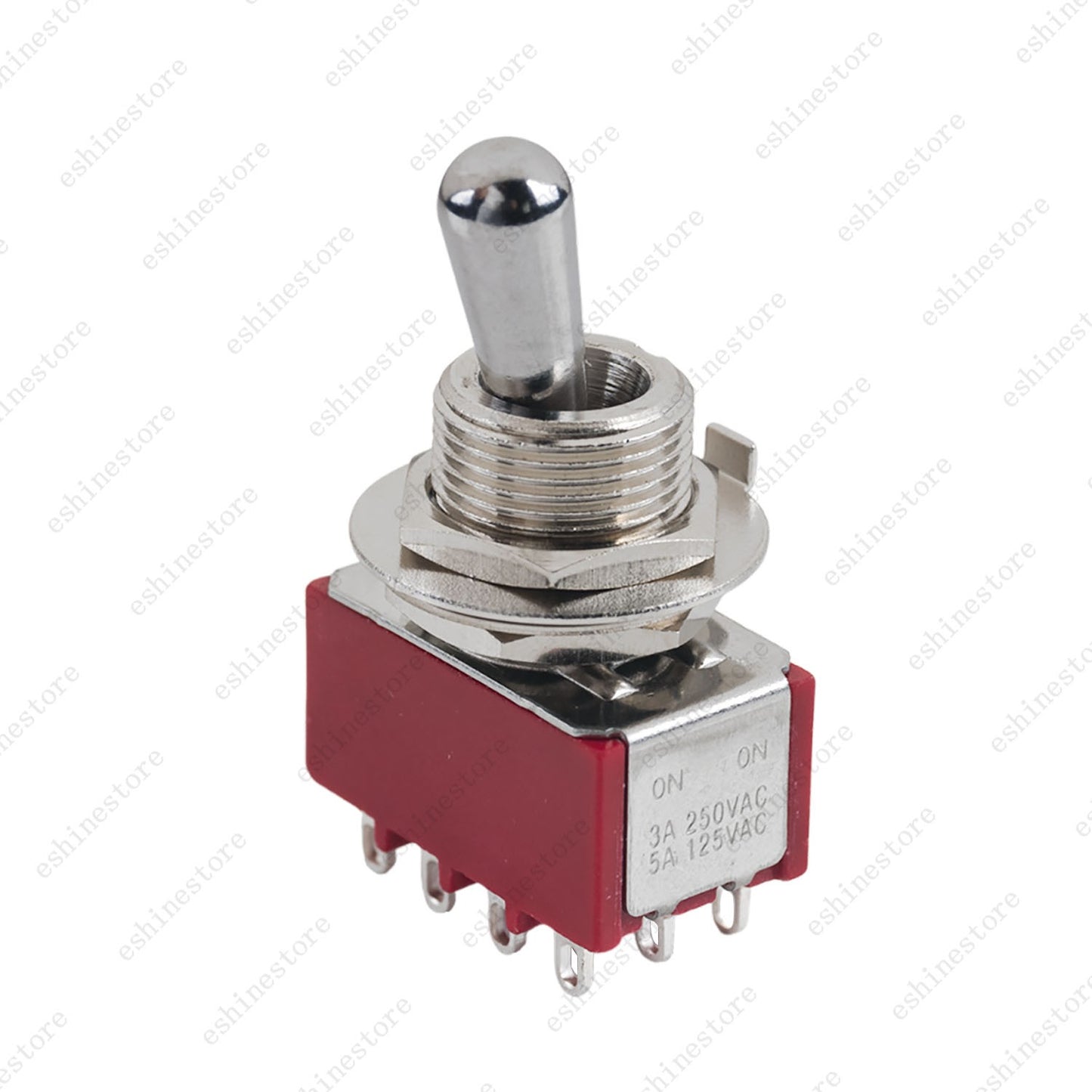 1/3/5 PCS Guitar/AMP Fat Bat Toggle Switch 4PDT 12Pin 2-Way ON ON Sealed - RED
