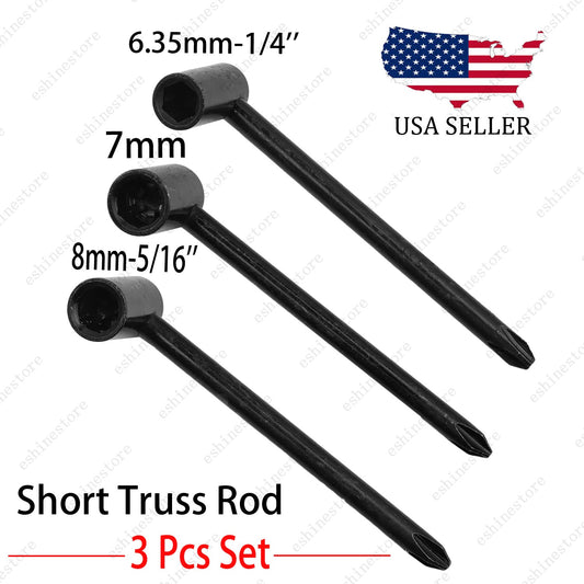 3 Size Guitar Short Truss Rod Wrench Guitar Neck Box Repaire Adjustment Wrench