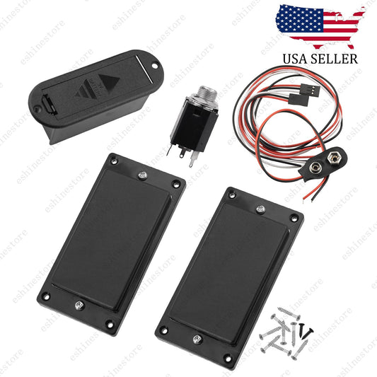 A Pair of Active Black Humbucker Pickup 81/85 Sealed Pot w/ 2 Coils for Guitar