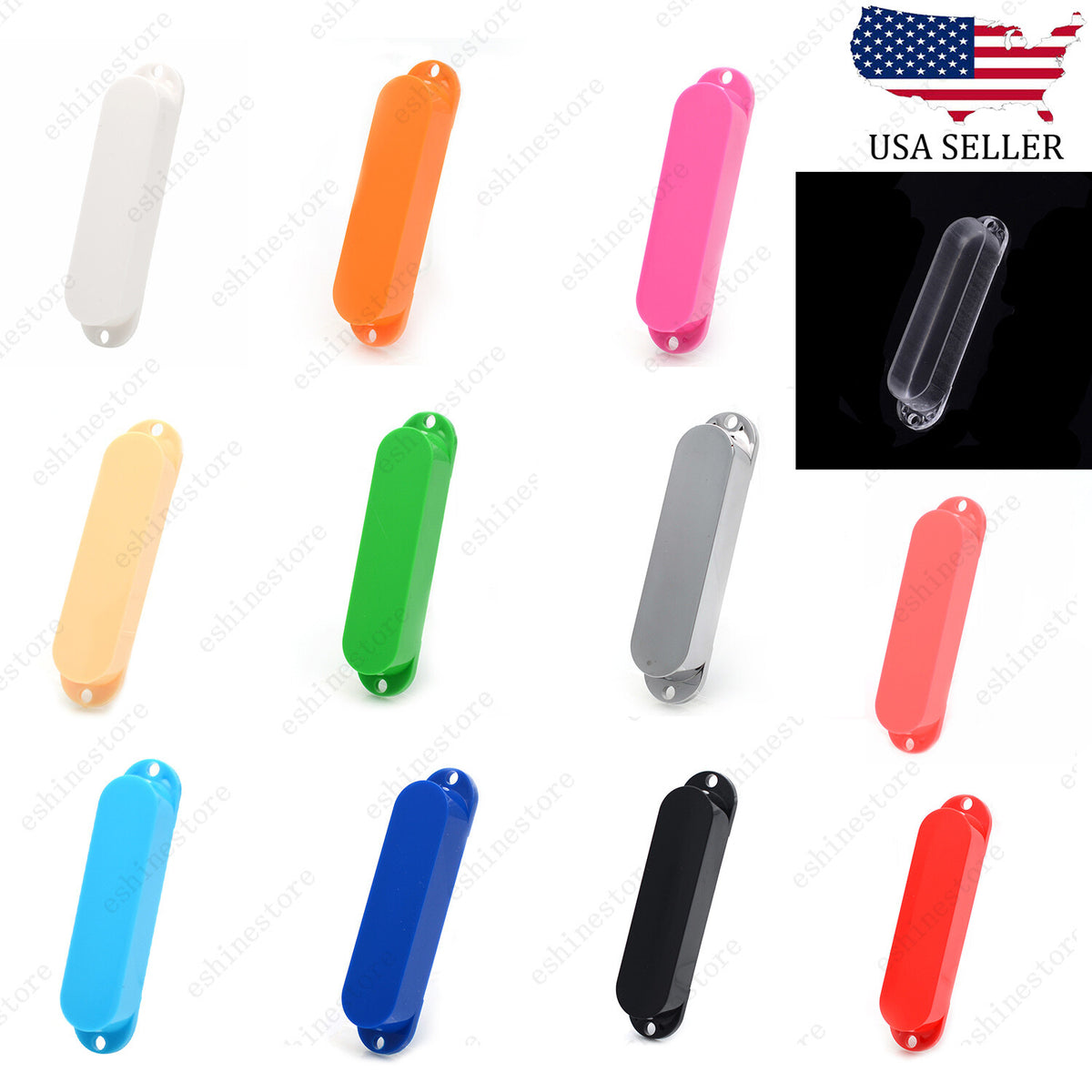 1 Pcs Plastic Sealed Single Coil Pickup Cover For ST Guitar No Holes Mulit Color