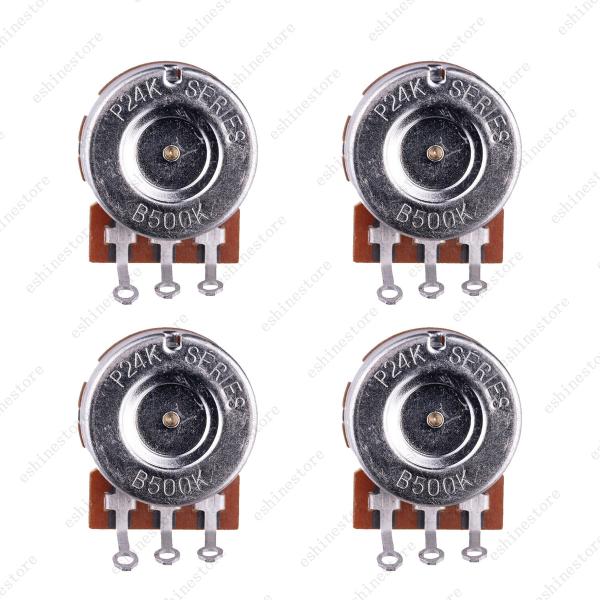 A/B 250K/500K Guitar Potentiometers Brass 15mm Short Shaft Pot US 24 Spline Fine