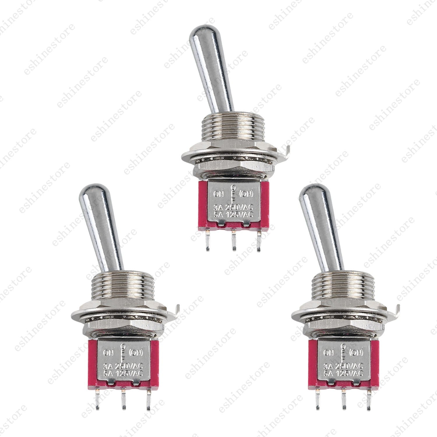 1/3/5 x Guitar/AMP 3Pin 3-Way (ON)-OFF-ON Momentary Fat Bat Toggle Switch Sealed