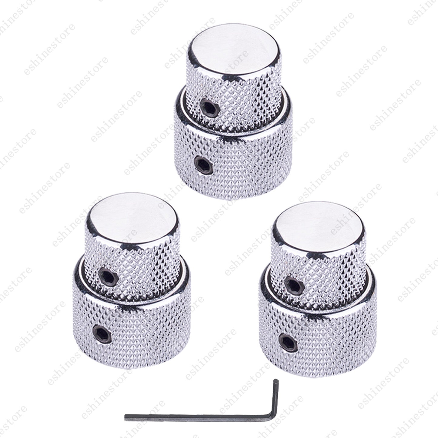 3Pcs Metal Dual Concentric Stacked Control Knobs for Electric Bass Guitars