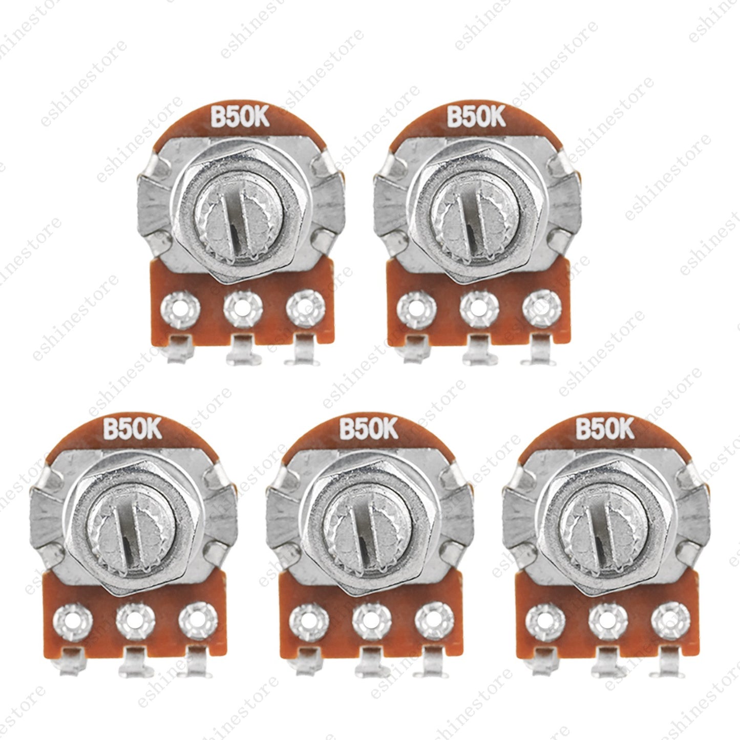 1/3/5/10X Mini Potentiometer 18mm A/B 25K/50K Volume Tone Pot For Active Pickup