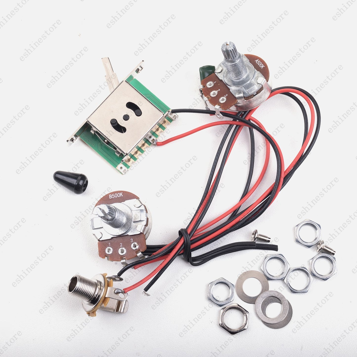 Guitar Wiring Harness set 1T1V A/B500k Pots with 3-Way Switch for Telecaster
