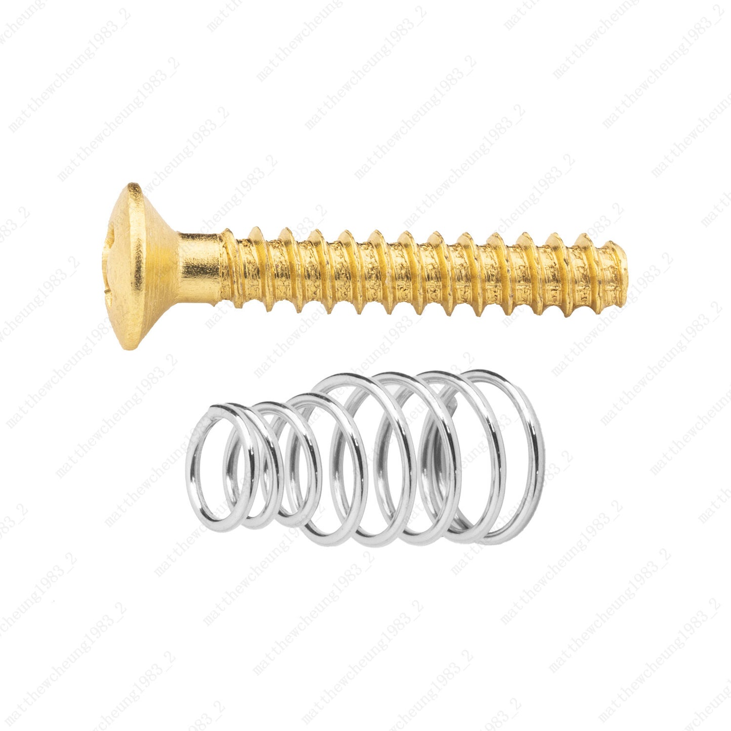 6x Single coil pickup mounting Countersunk Head Screws & Springs MulitColors