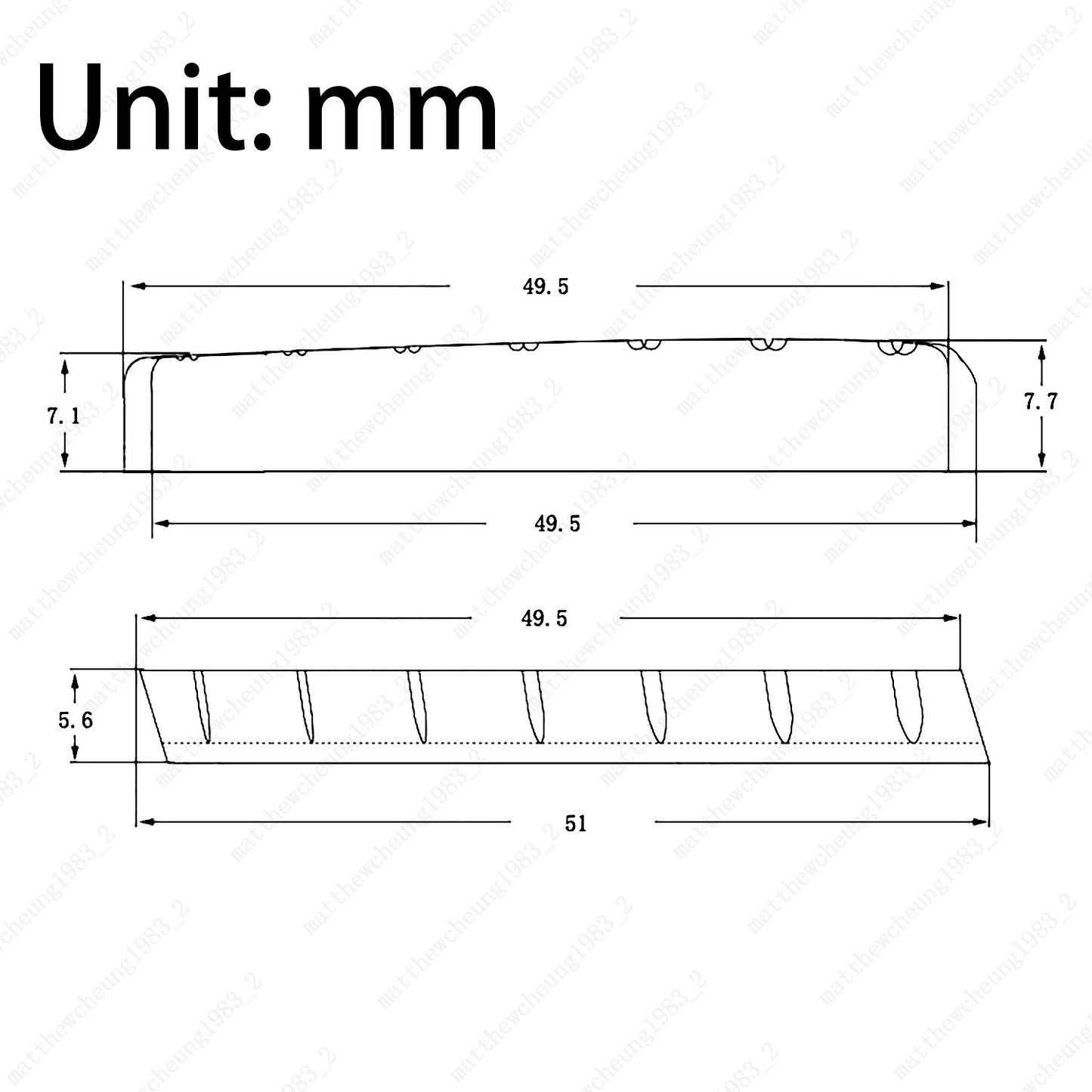 Electric Guitar 7 String Pre-slotted Plastic Fanned-fret Guitar Nut - Black