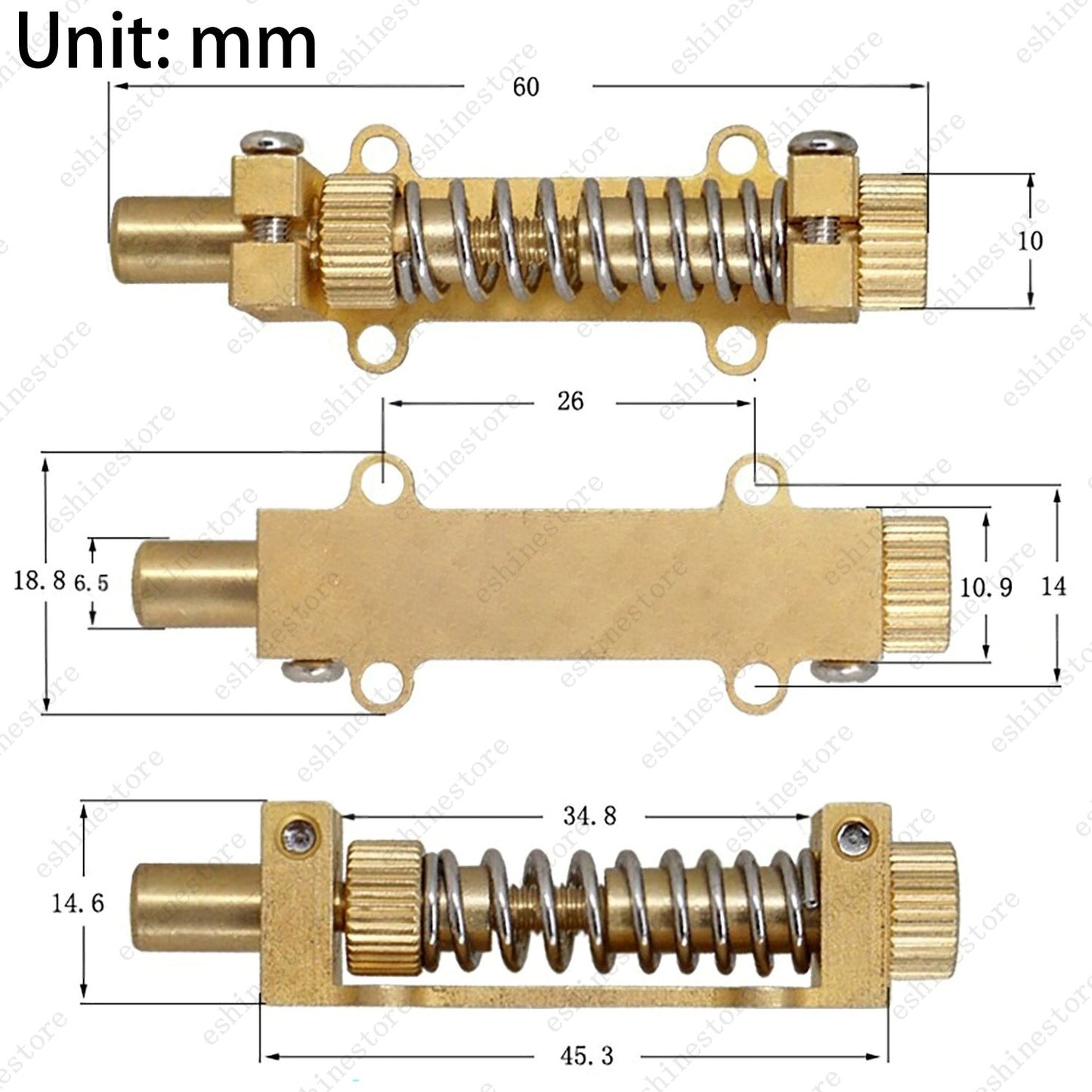Guitar Brass Tremolo Bridge System Spring Stabilizer Stopper For Electric Guitar