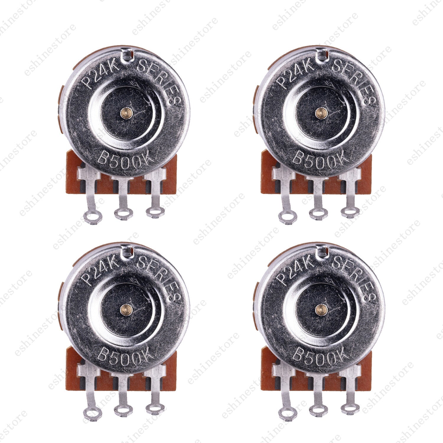 A/B 250K/500K Guitar Potentiometers Brass 18mm Long Shaft Pot US 24 Spline Fine