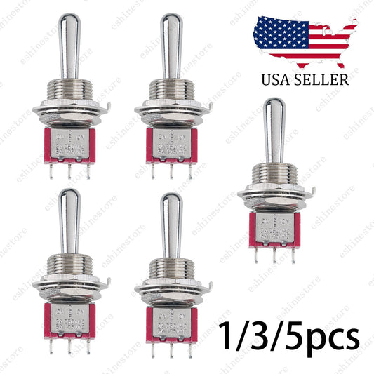 1/3/5pcs Guitar/AMP Long Fat Bat Toggle Switch SPDT 3Pin 3-Way ON OFF ON Sealed