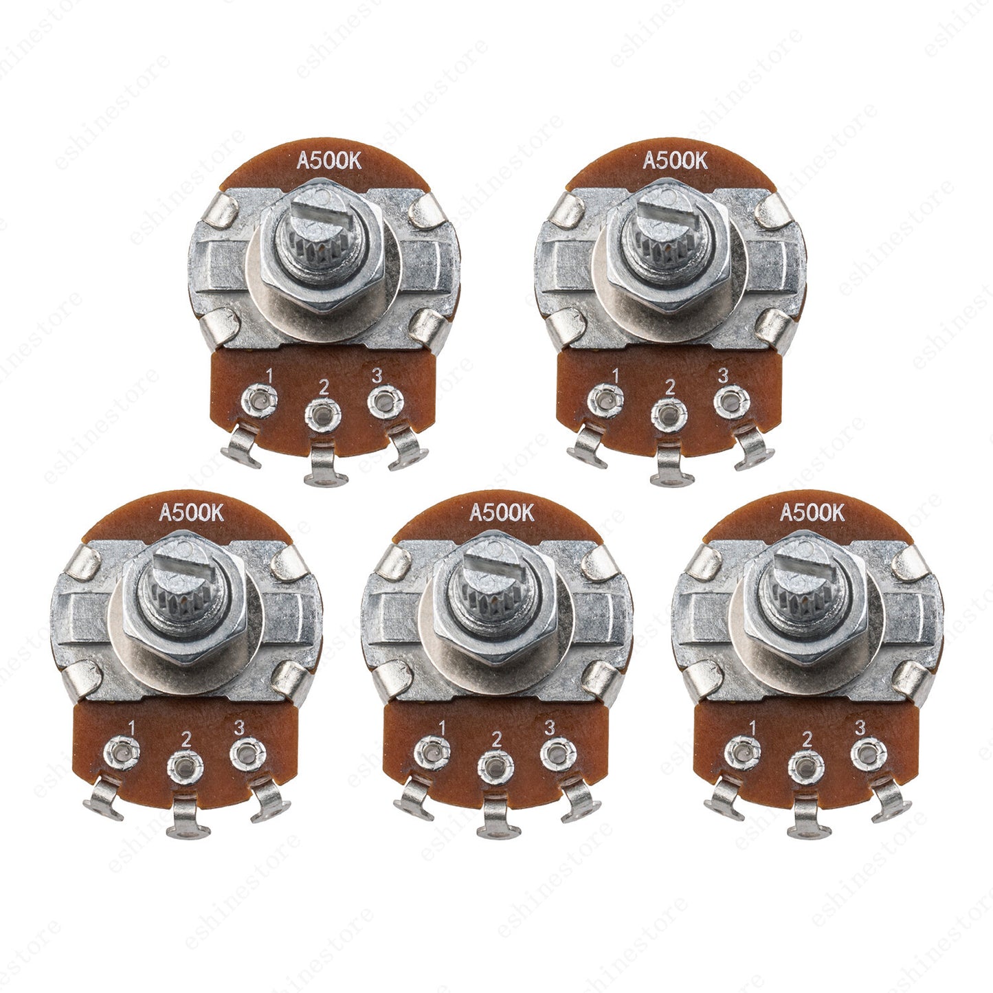 1-10Pcs Guitar Large Potentiometer Long 18mm A/B 250k 500k Volume Tone Taper Pot