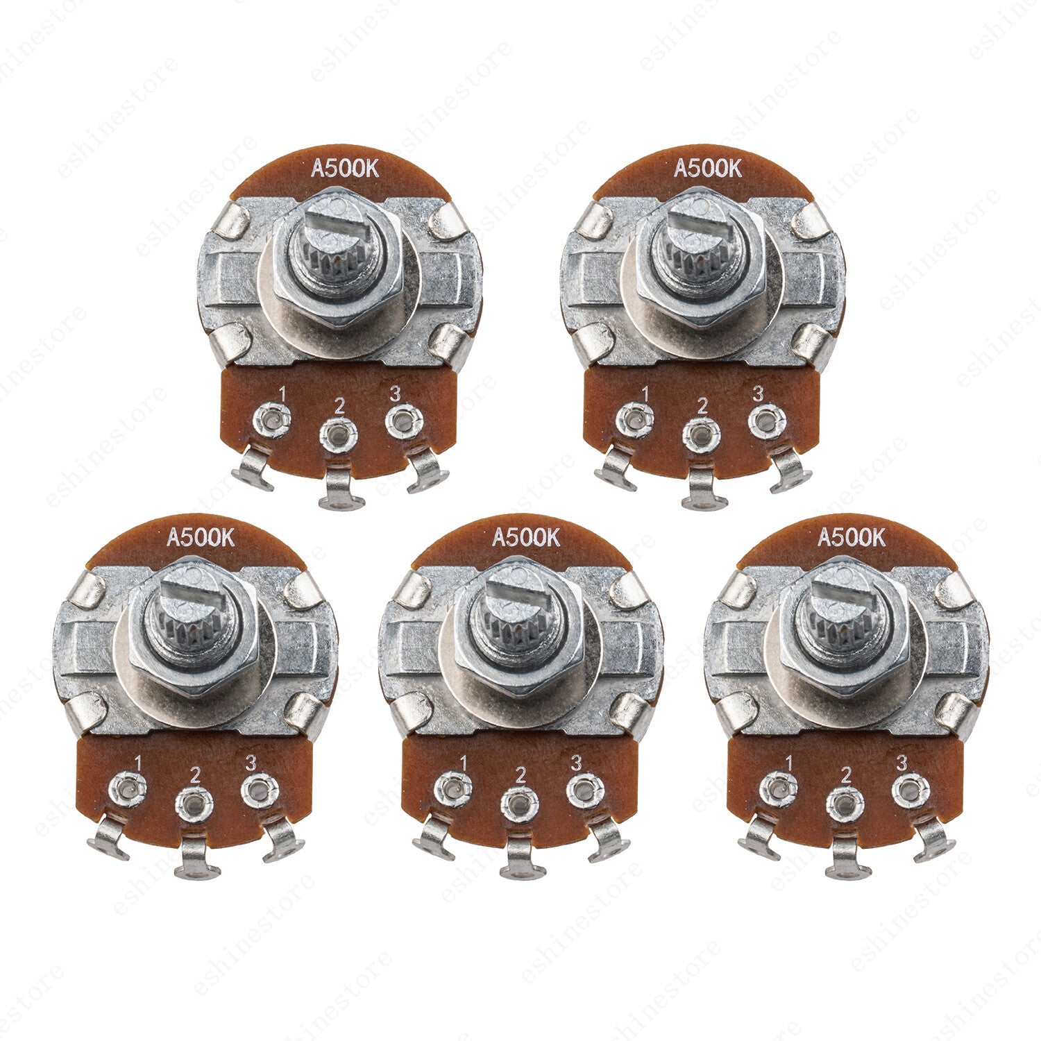 1-10Pcs Guitar Large Potentiometer Long 18mm A/B 250k 500k Volume Tone Taper Pot