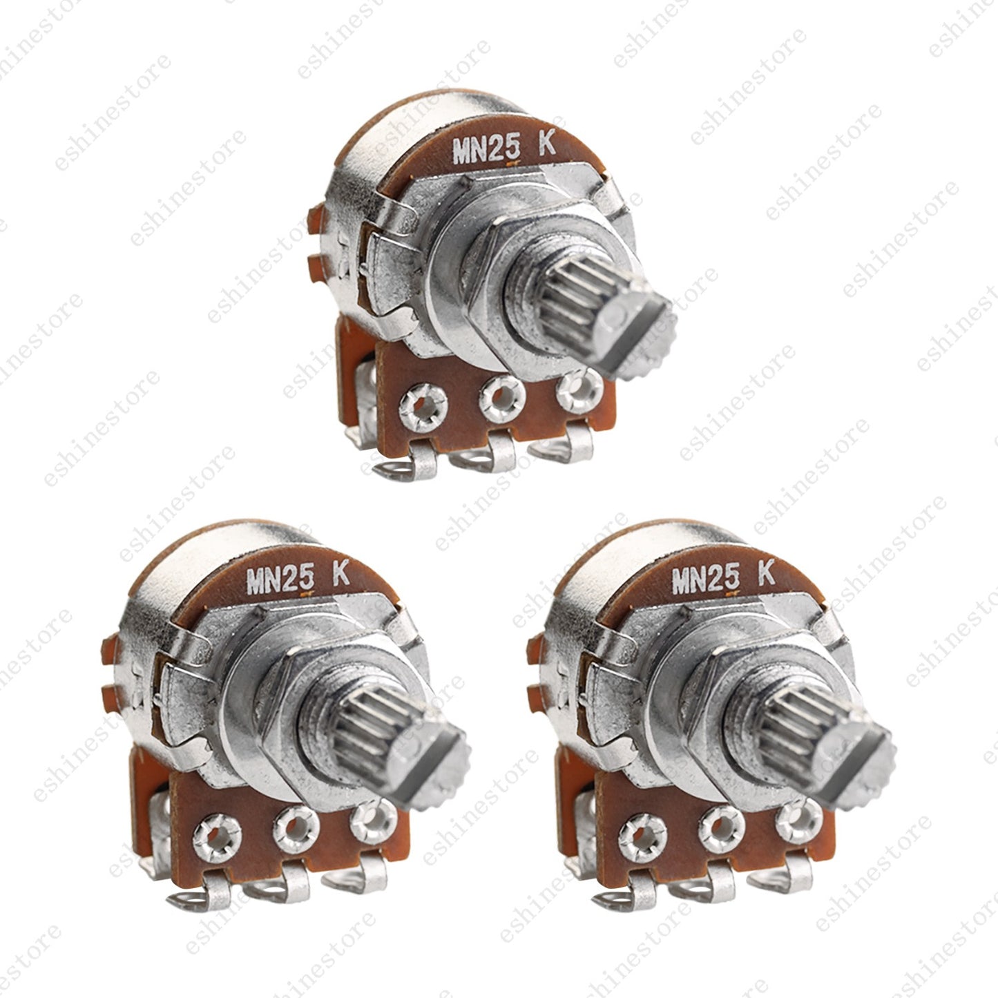 1/3/5/10x Dual MN25K Blend/Balance Control Pot 18mm Split Shaft Potentiometer