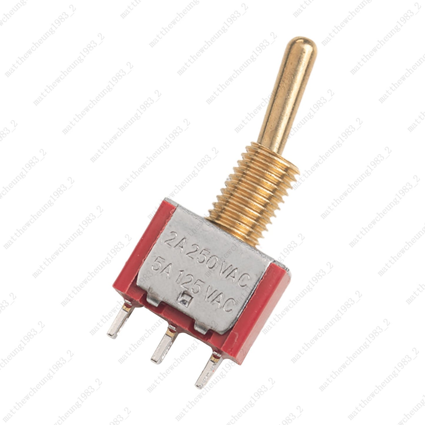 1/3/5Pcs Mini Vintage Brass Lever Switch 3Pins 2-Position ON-ON Toggle Switch