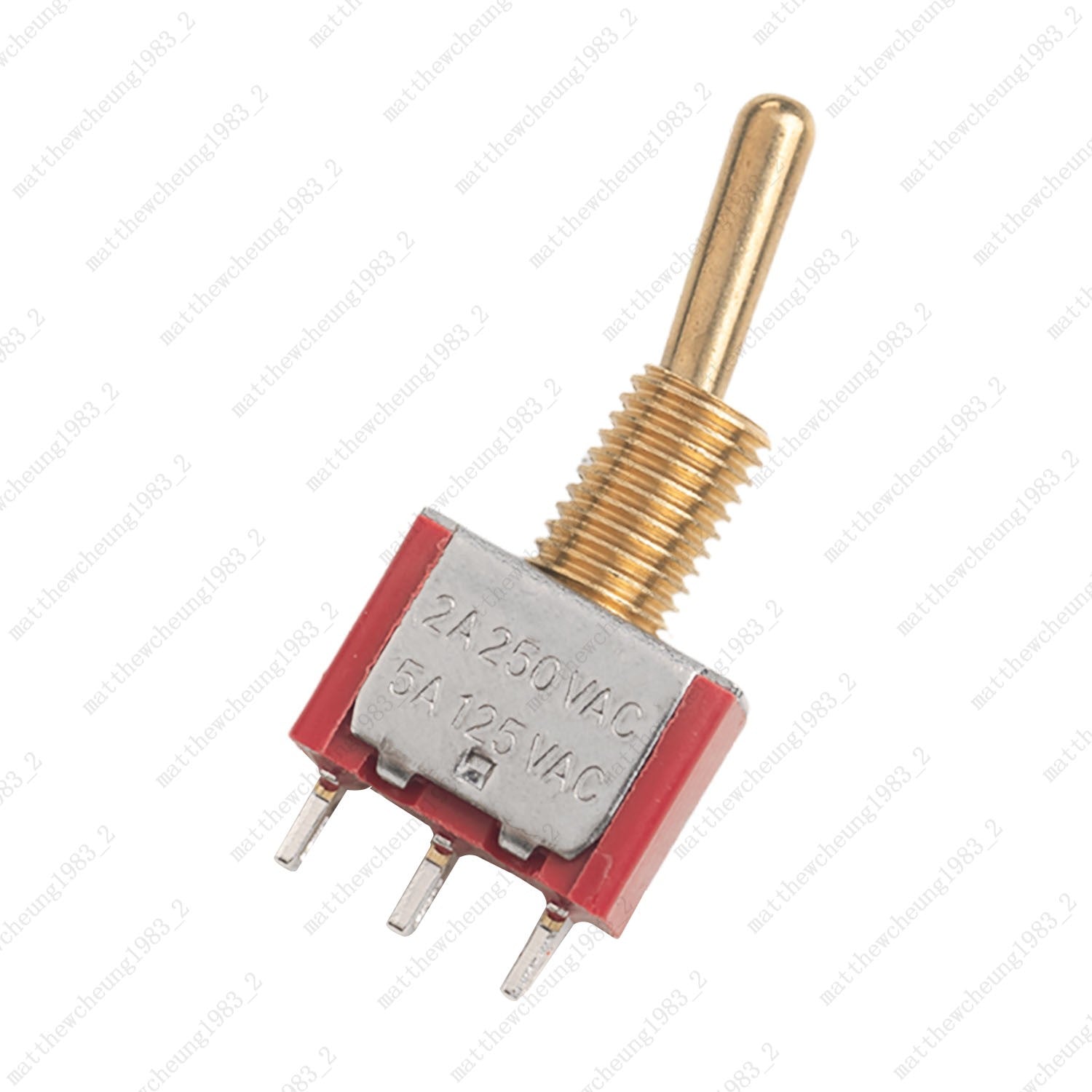 1/3/5Pcs Mini Vintage Brass Lever Switch 3Pins 2-Position ON-ON Toggle Switch