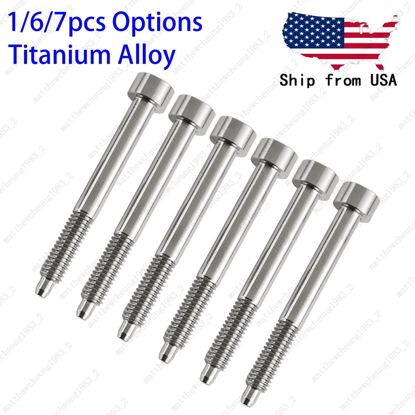 Titanium Alloy String Lock Screws for Floyd Rose Tremolo Bridge(1/6/7pcs Option)