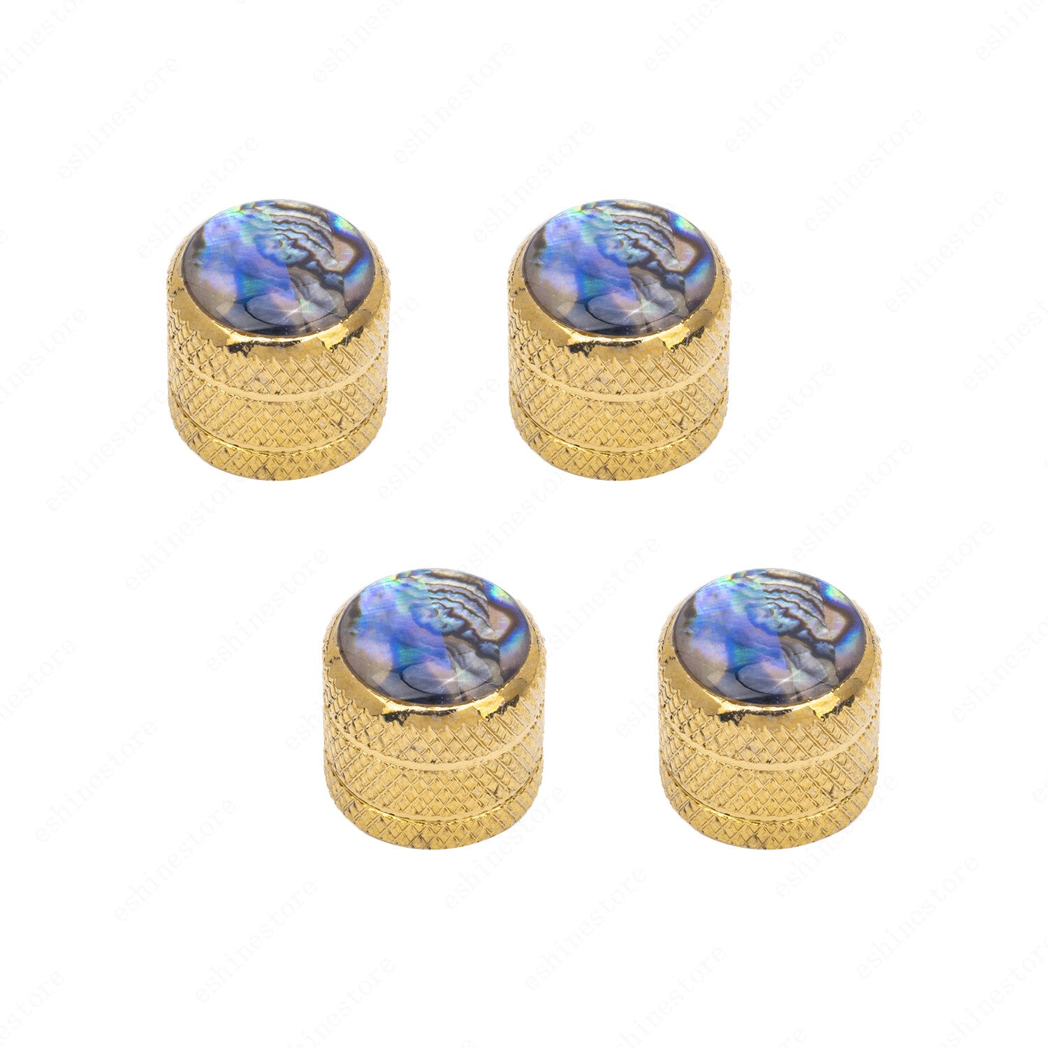 4 Pcs inlay Dome Metal Guitar 6mm Shaft Volume Tone Knobs For Les Paul SG