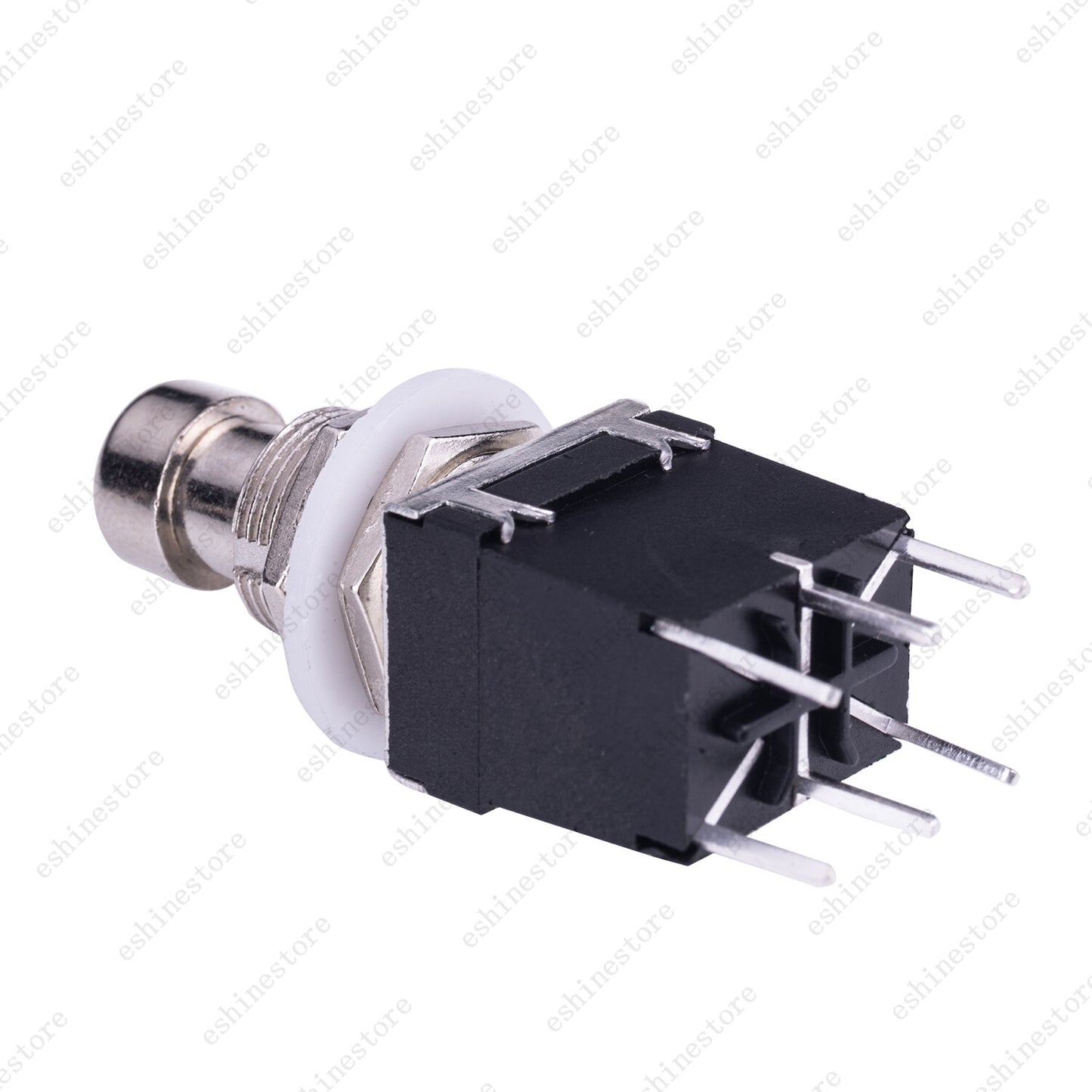 2 Pcs Guitar Effects Effects Pedal Switch 6-pin Stomp Foot Switch in Black